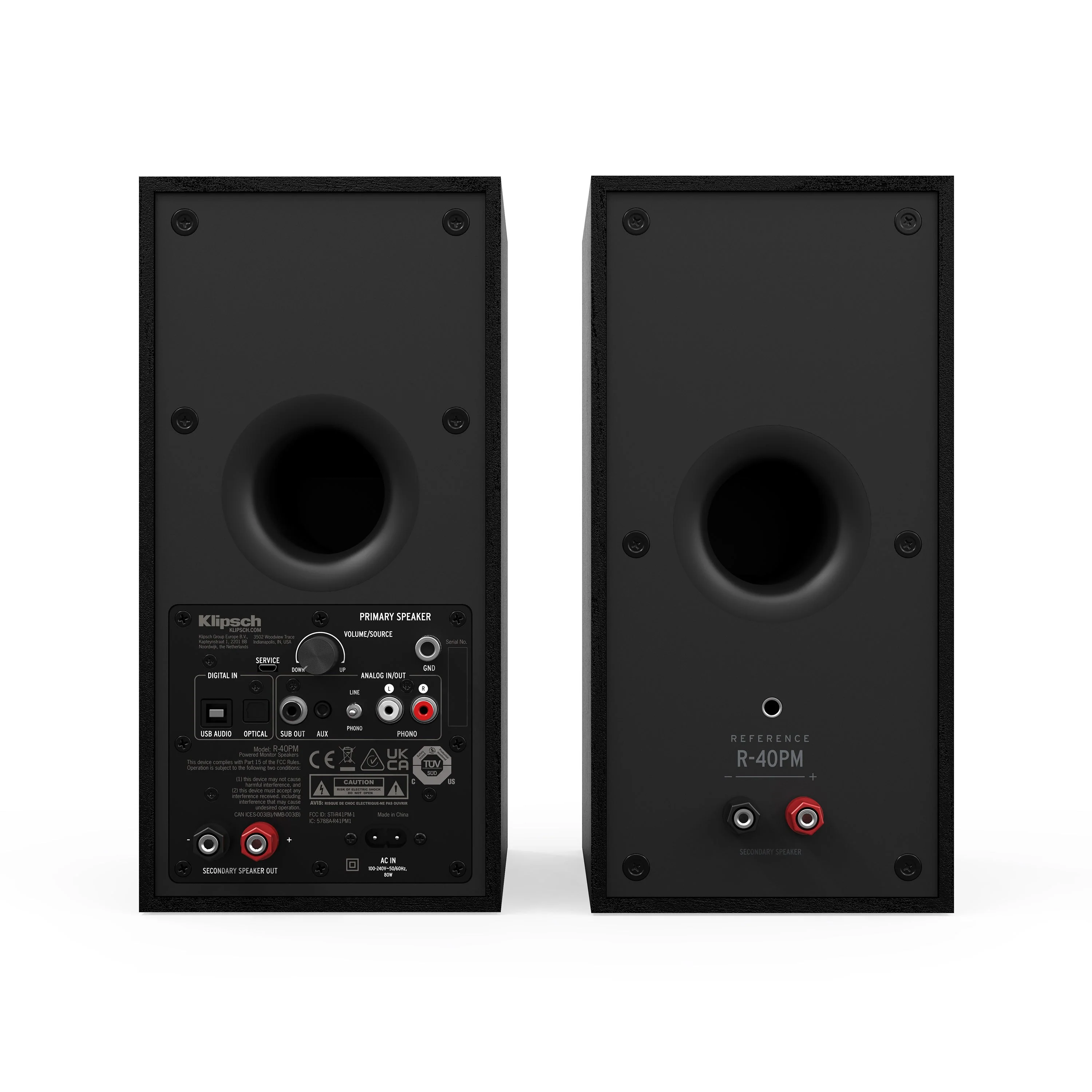 R-40PM 4" Two Way Powered Speaker (Pair) - Image 4