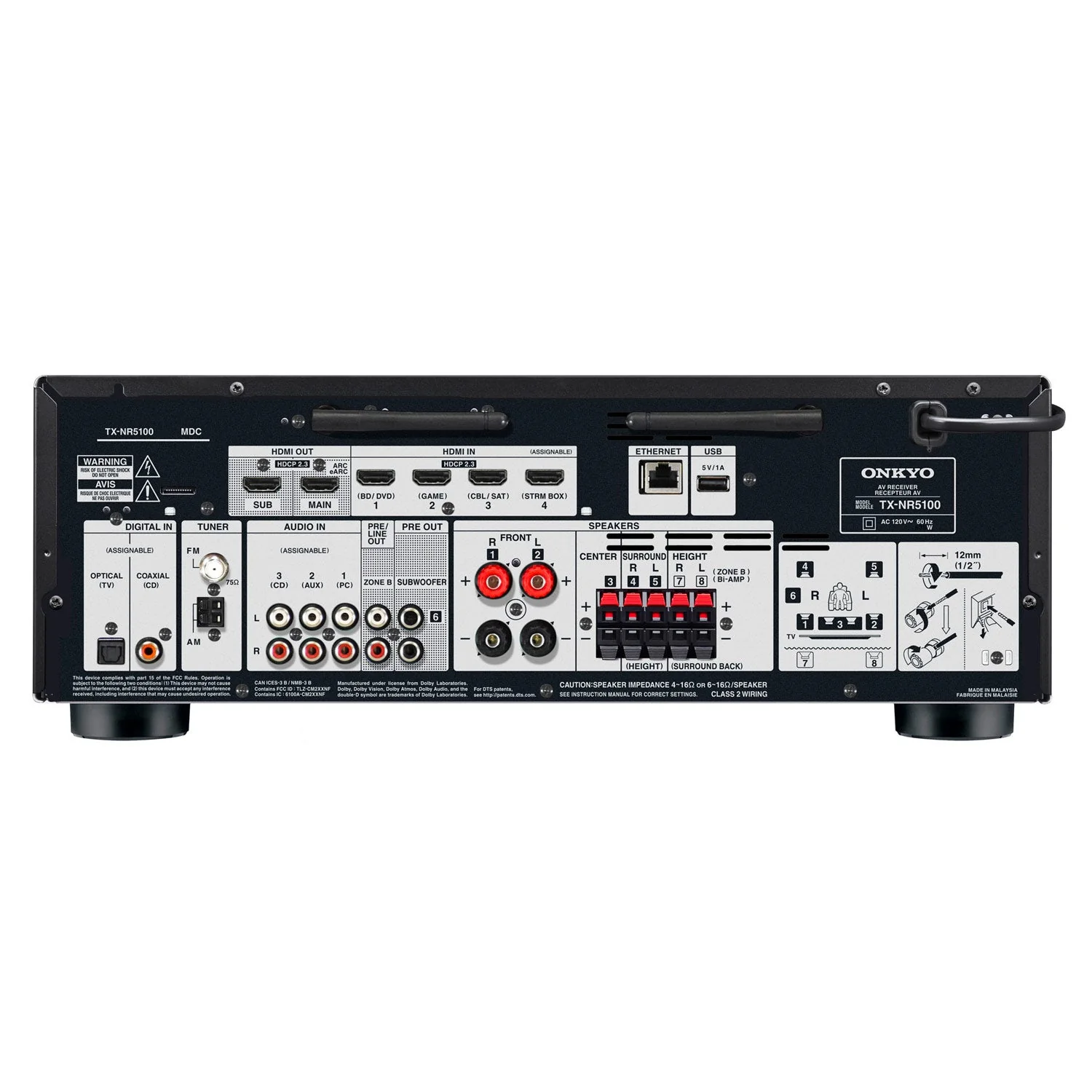 Onkyo TX-NR5100 7.2-Channel 8K AV Receiver - Image 3