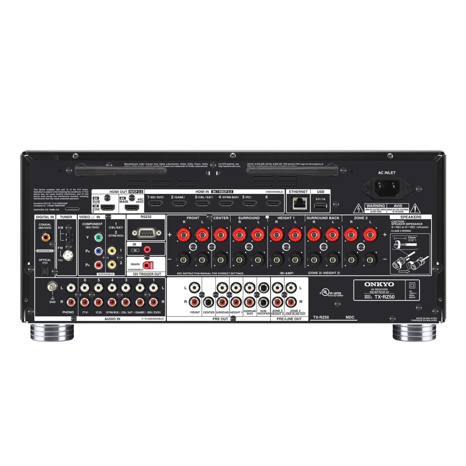 Onkyo TX-RZ50 9.2-Channel THX Certified AV Receiver - Image 4